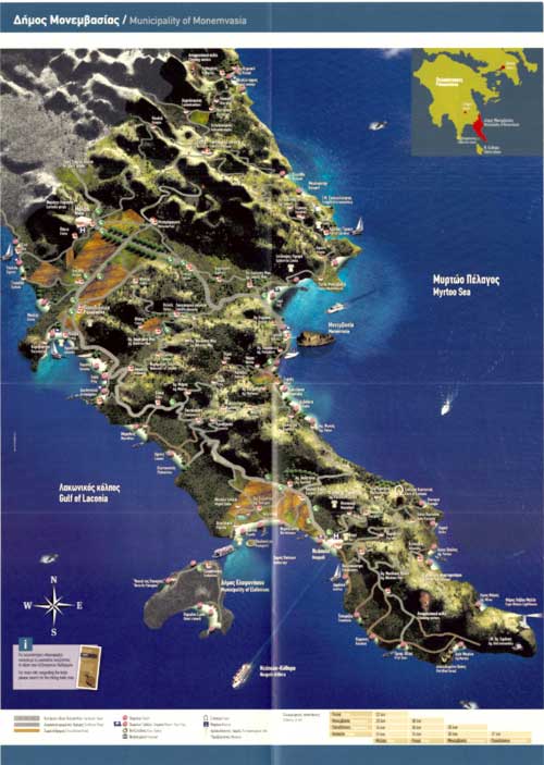 Monemvassia General Area Map